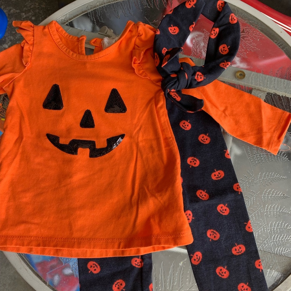 Halloween Knit Set - Pumpkin